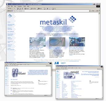 metaskil.com  updated  pages on an existing template as part of a rebranding exercise by PCDS